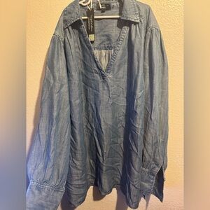 Velvet Heart Light Denim Blue Casual Shirt